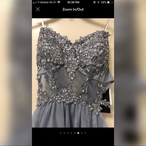 Silver/Blue Dress - Picture 6 of 6